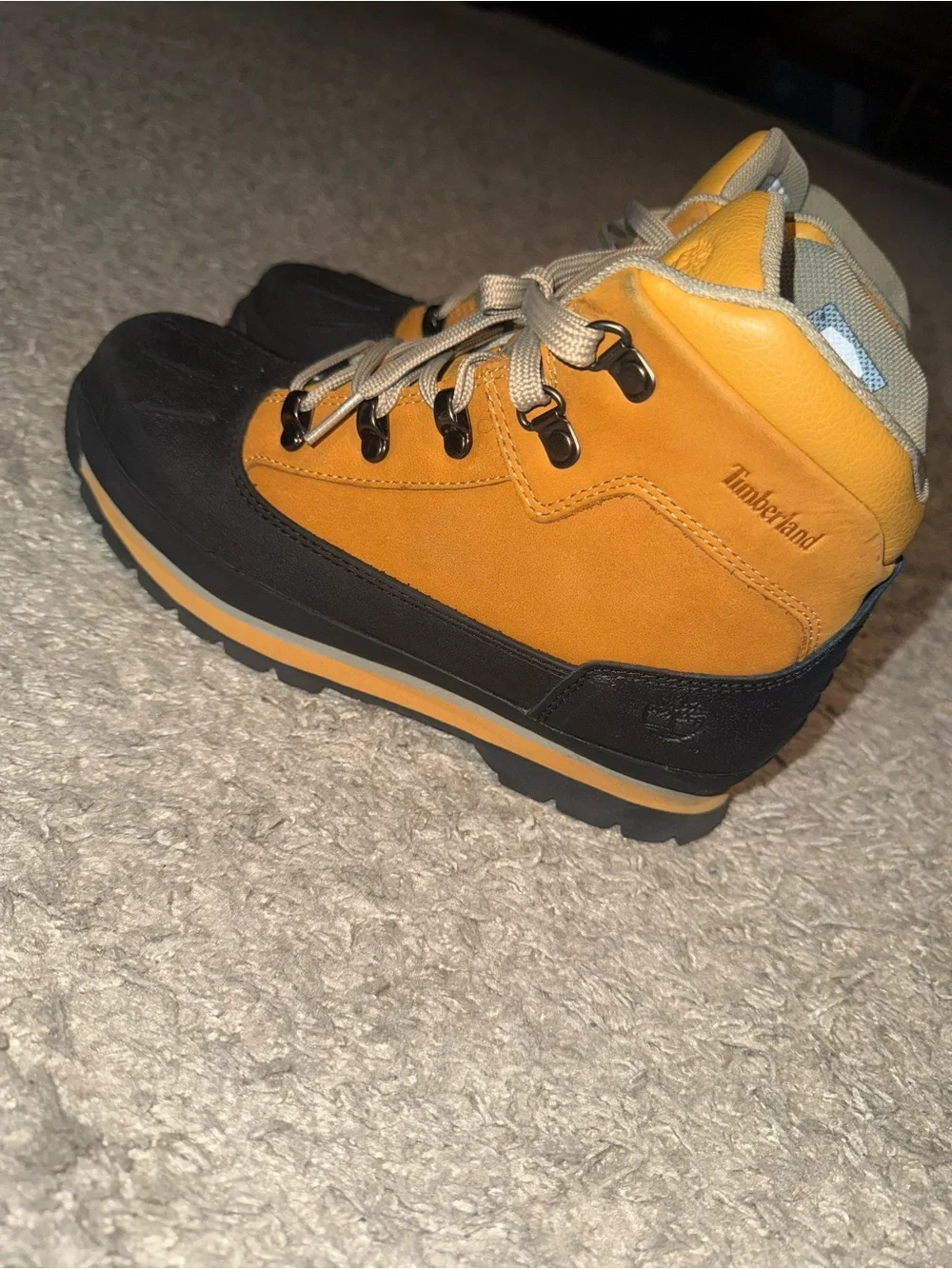 Timberland Kids Two-Tone Waterproof Boots in Wheat and Black